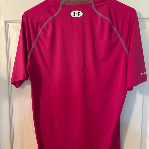 Ladies Under Armour Size Large Compression Heat Gear Top Pink - Picture 2 of 3